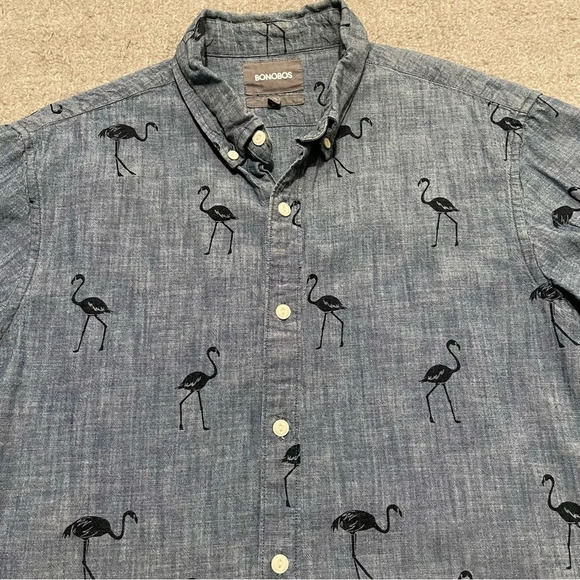 Bonobos Other - Bonobos Slim Fit Flamingo Short Sleeve Shirt